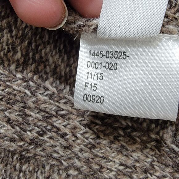 Jos A Bank Wool Blend V-neck Shawl Collar Grandpa Cardigan Suede Elbow Patches L - Picture 6 of 16